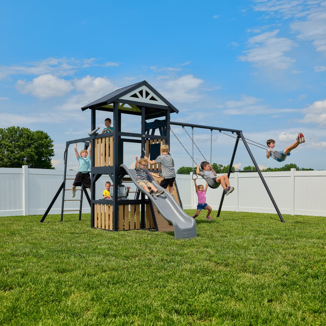Atlas Steel Swing Set w/ monkey bars