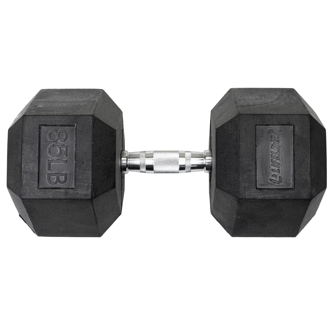 Lifeline Hex Rubber Dumbbell -
