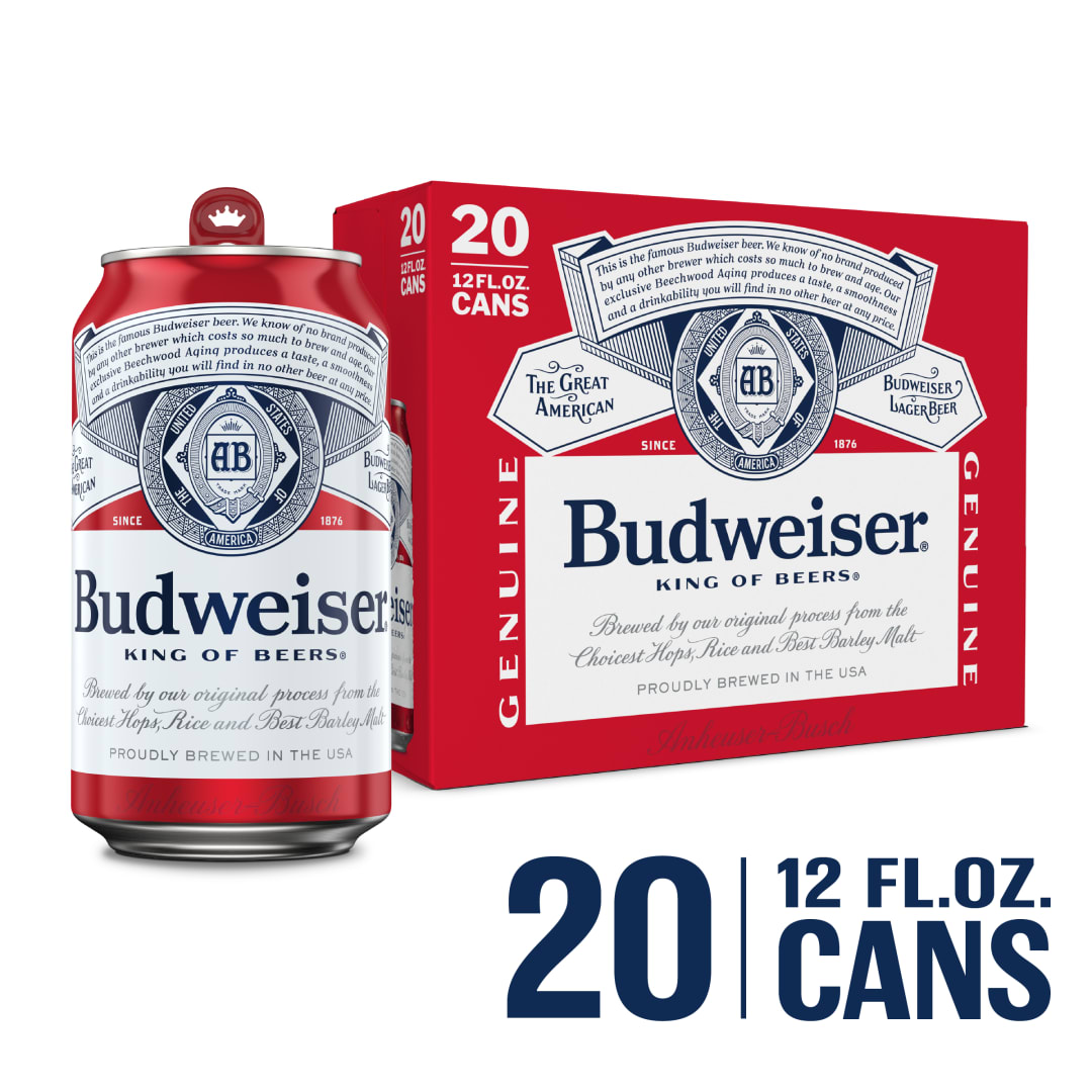 Budweiser Beer, 20 Pack 12 fl. oz. Cans