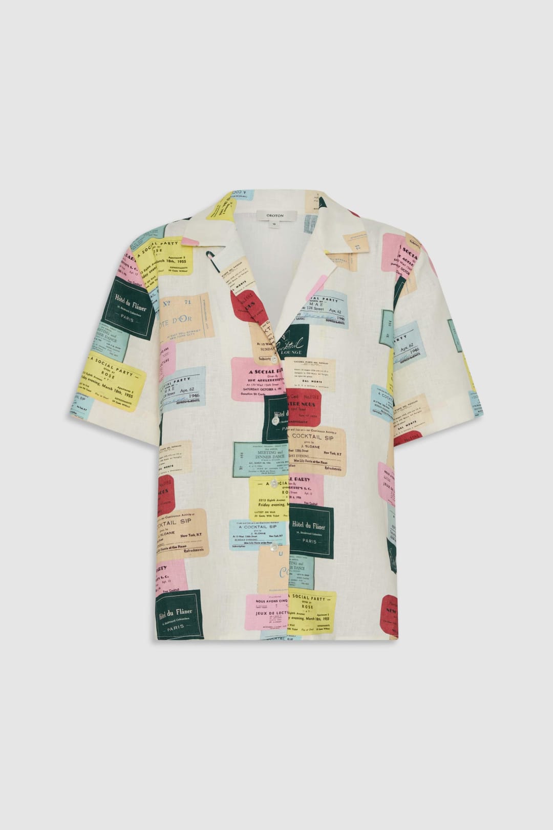 Invitation Print Camp Shirt