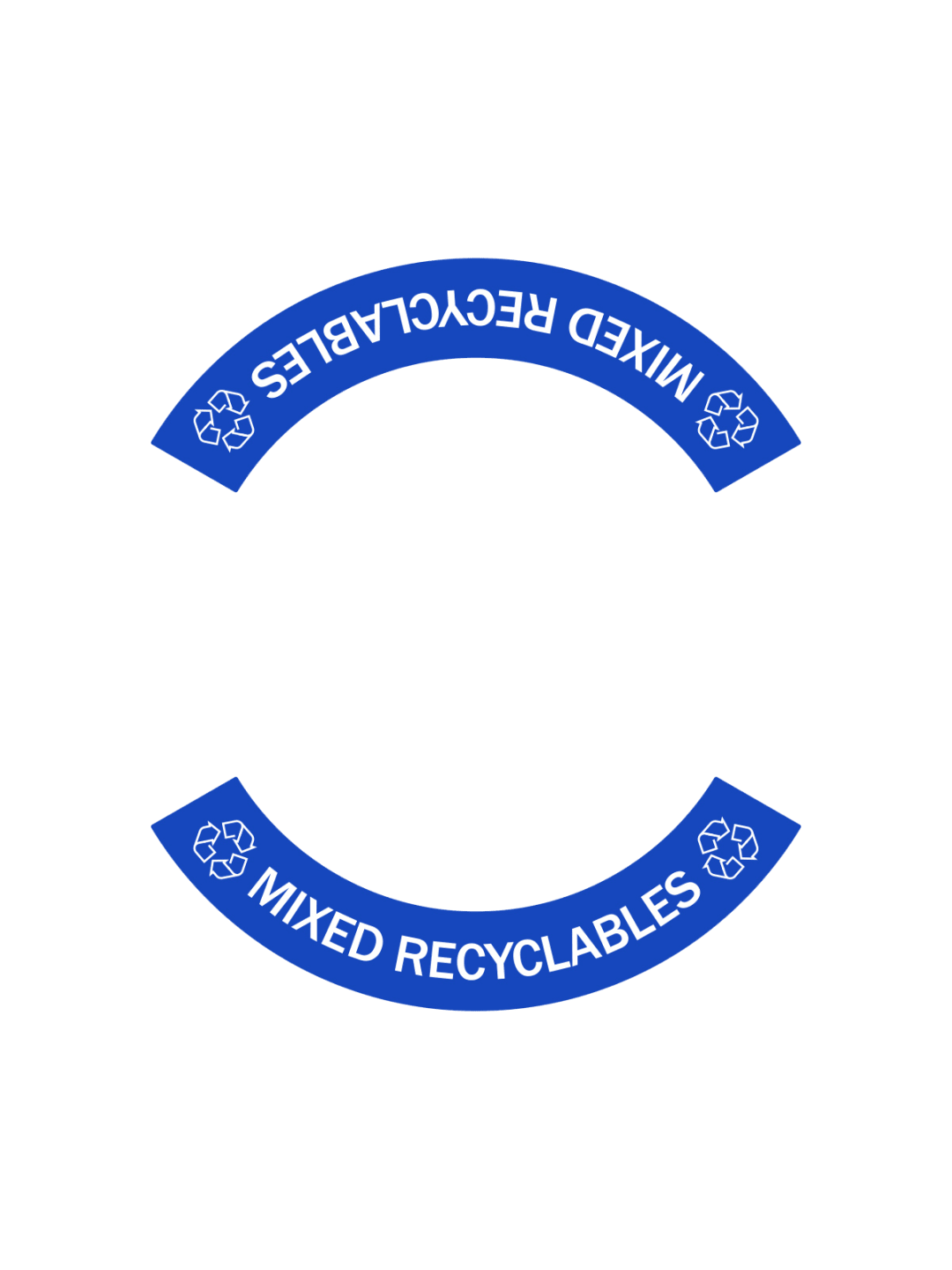  VISTABIN - Label - Mixed Recyclables - Blue