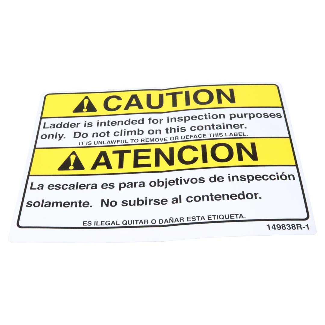 Galbreath™ Decal Caution Ladder ROC
