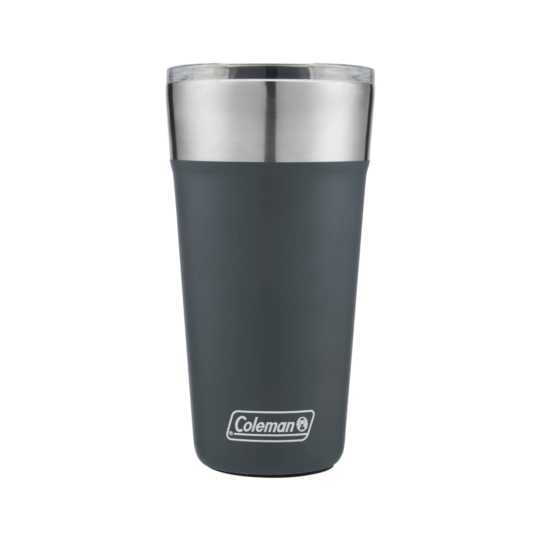 Coleman® Vaso Térmico Brew, Aislado al Vacío, de Acero Inoxidable, con Tapa Deslizante y Abrebotellas Integrado, 600 ml, Slate