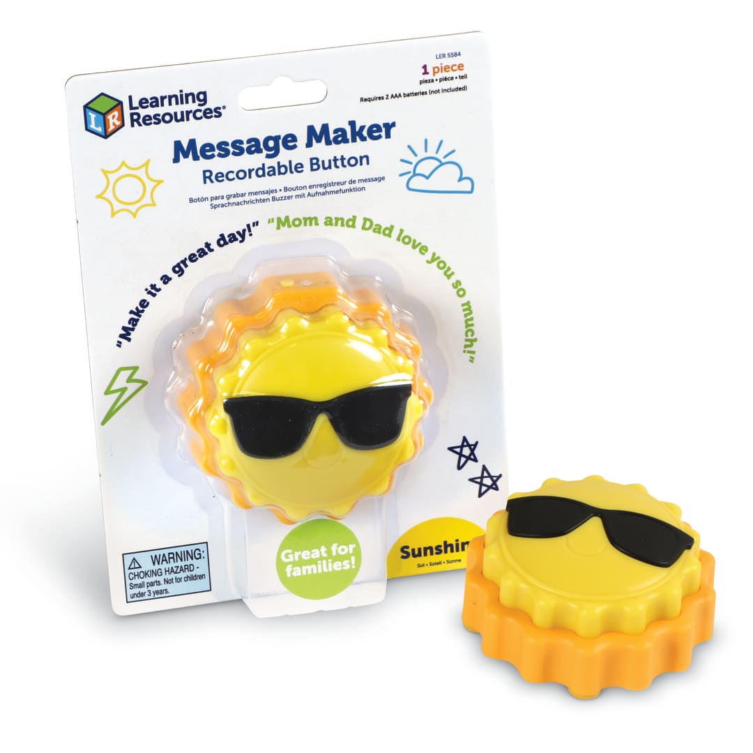 Message Maker Recordable Buttons, Sunshine