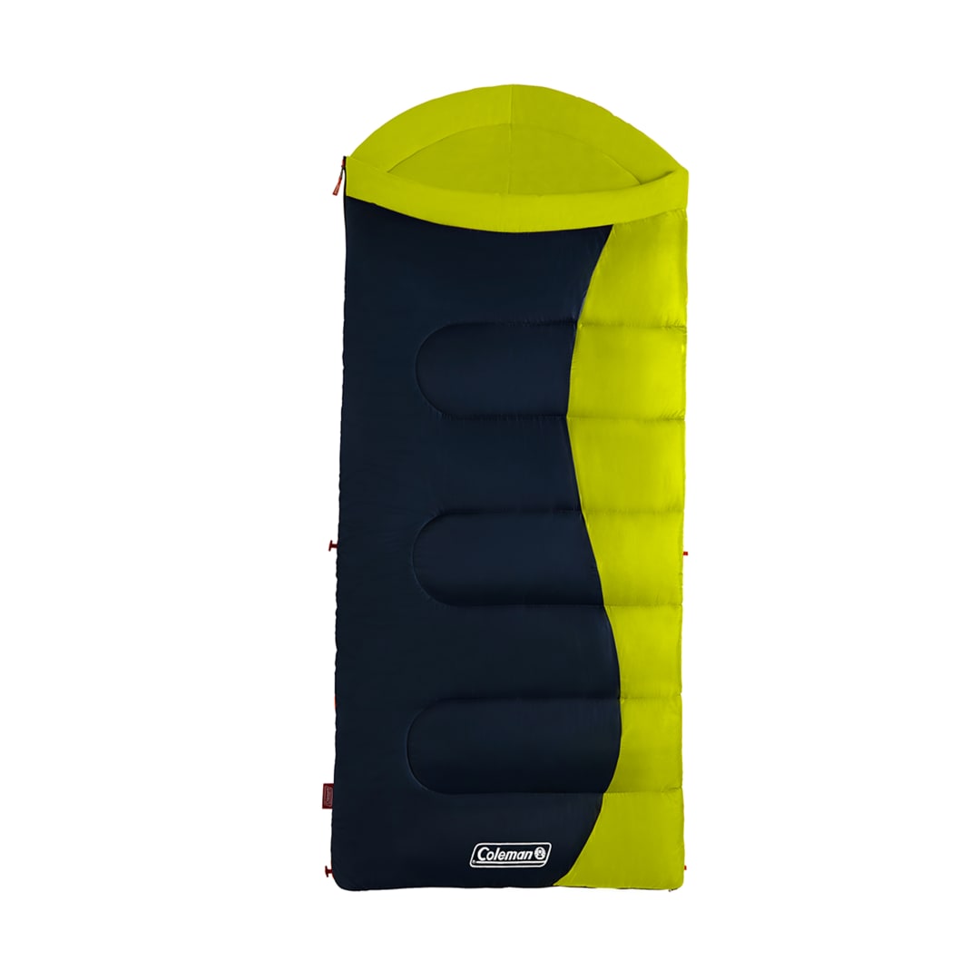 Coleman® Saco de Dormir Montauk, Soporta Temperaturas hasta de 20°F (-6°C), para Personas Grandes y Altas, Menta