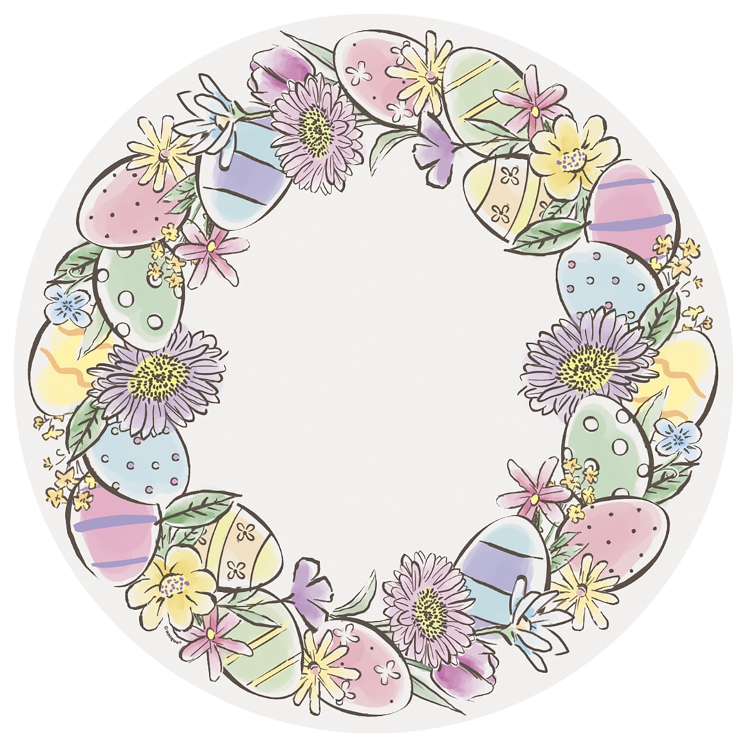 Easter Whimsy Round 14" Paper Placemats, 8ct