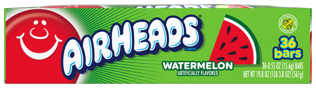 Airheads Bars Watermelon Singles - 36 Pack
