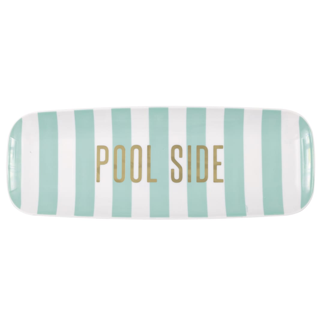 Poolside Summer Plastic Serving Tray - Foil Stamping