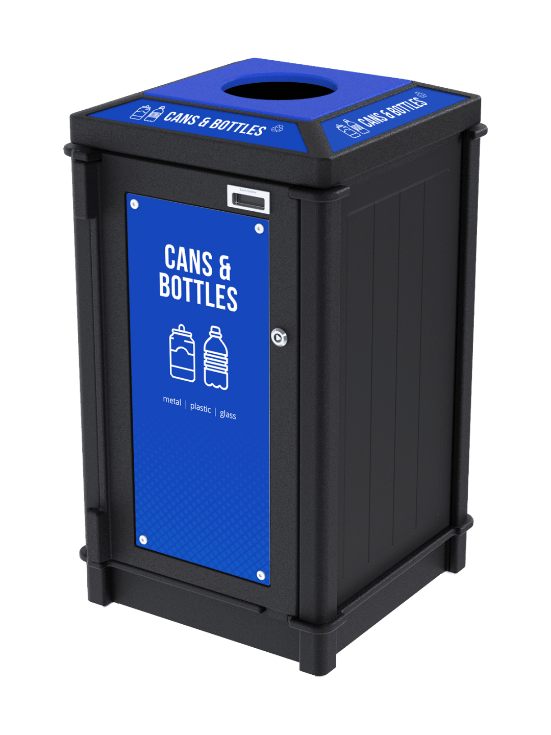 FUSION - Single - Kit - Top Load - Cans & Bottles - Circle - Black-Blue