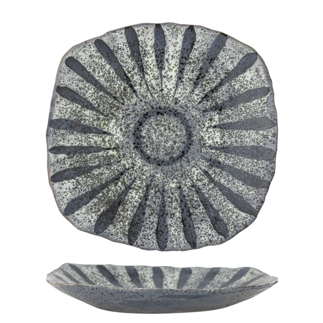 82072693 - Ramie Serving Plate, Grey, Stoneware STOCK: 300