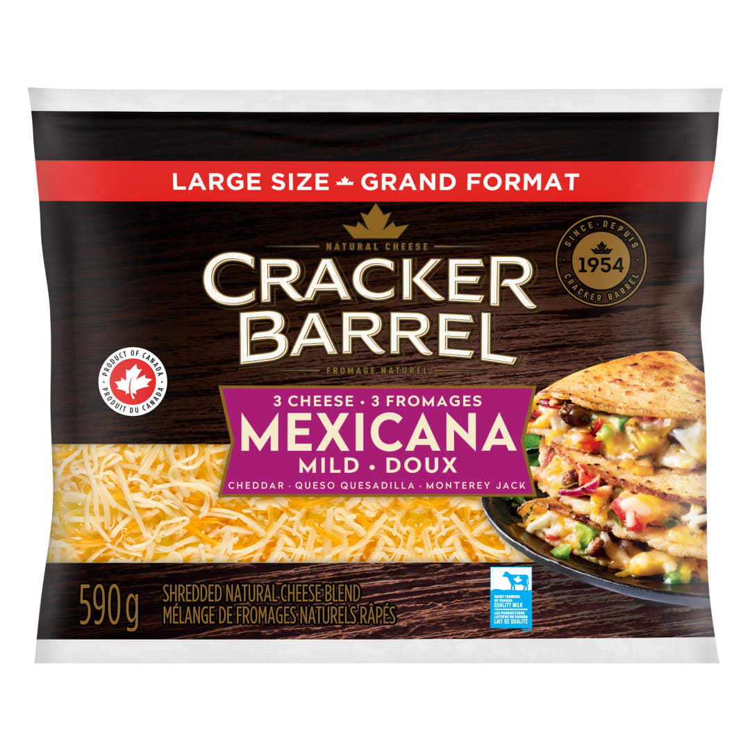 Cracker Barrel 3 Cheese Mexicana Shredded Cheese, 590g