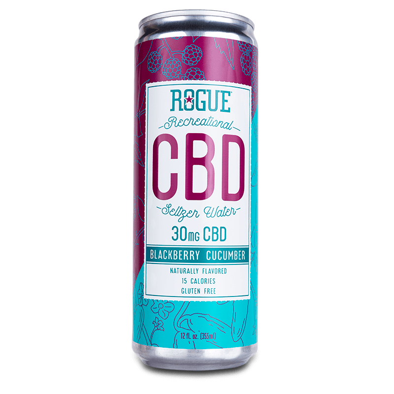 Rogue CBD Seltzer Blackberry Cucumber Can 12PK 16Z