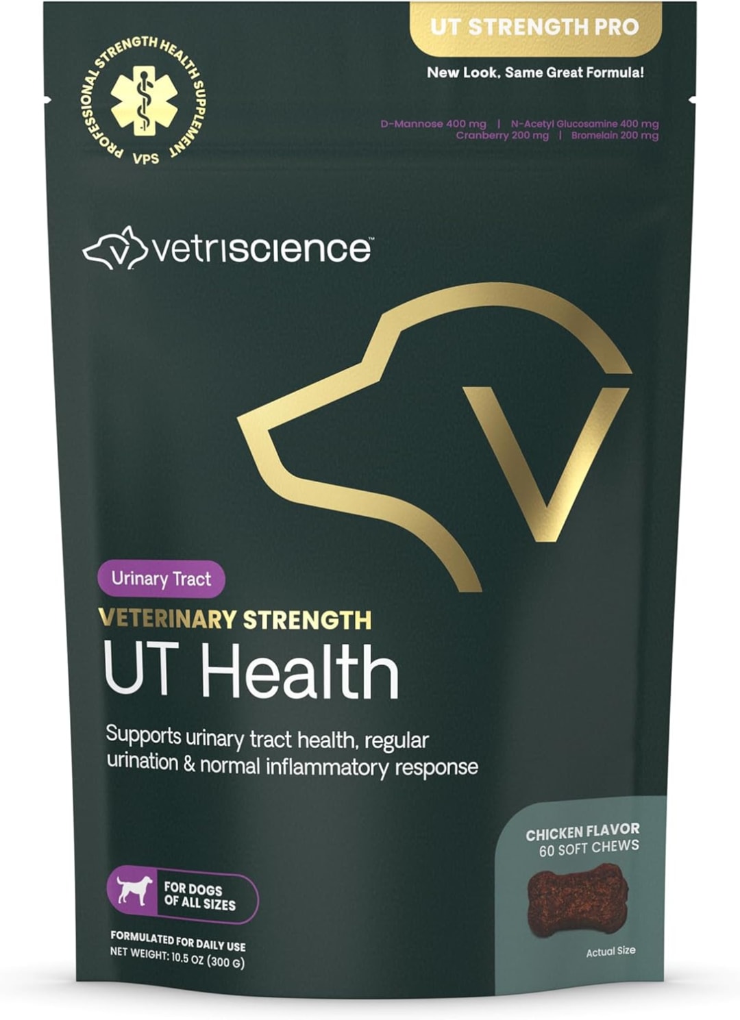 VS VET STRENGTH UT Health Chews, Dogs, Chicken, 60ct