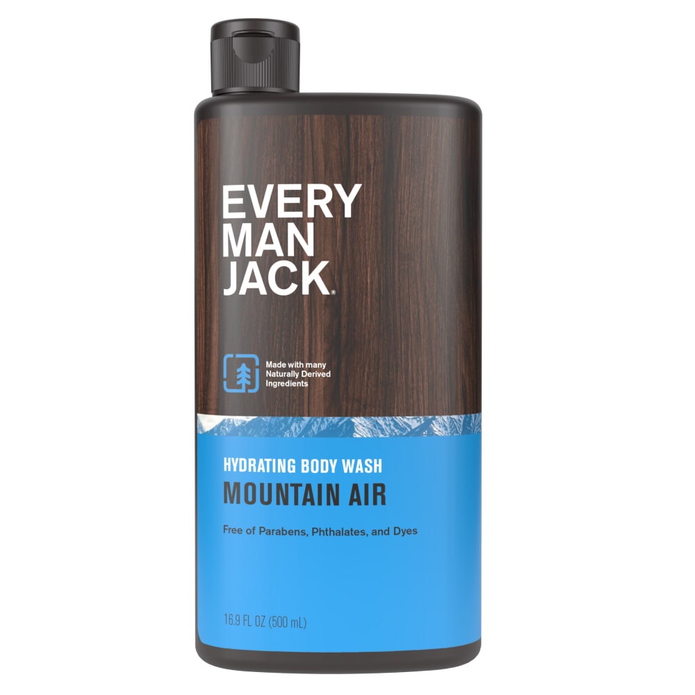 Every Man Jack Mountain Air Hydrating Body Wash for Men, Naturally Derived, 16.9 fl. oz