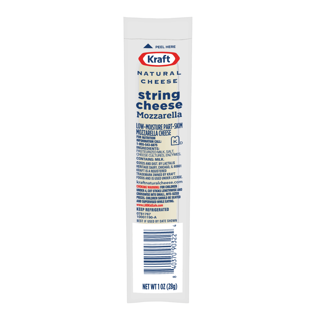 Kraft LMPS Mozzarella String Cheese 24 oz Package (24 - 1 oz ct)