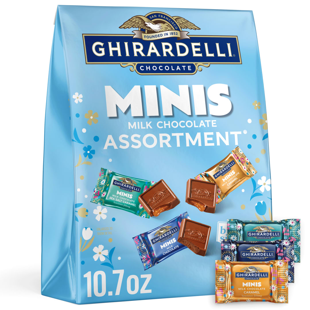 GHIRARDELLI Minis Milk Chocolate Assortment, 10.7 oz Bag