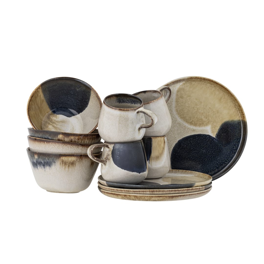 82068734 - Jules Breakfast Set, Blue, Stoneware STOCK: 74