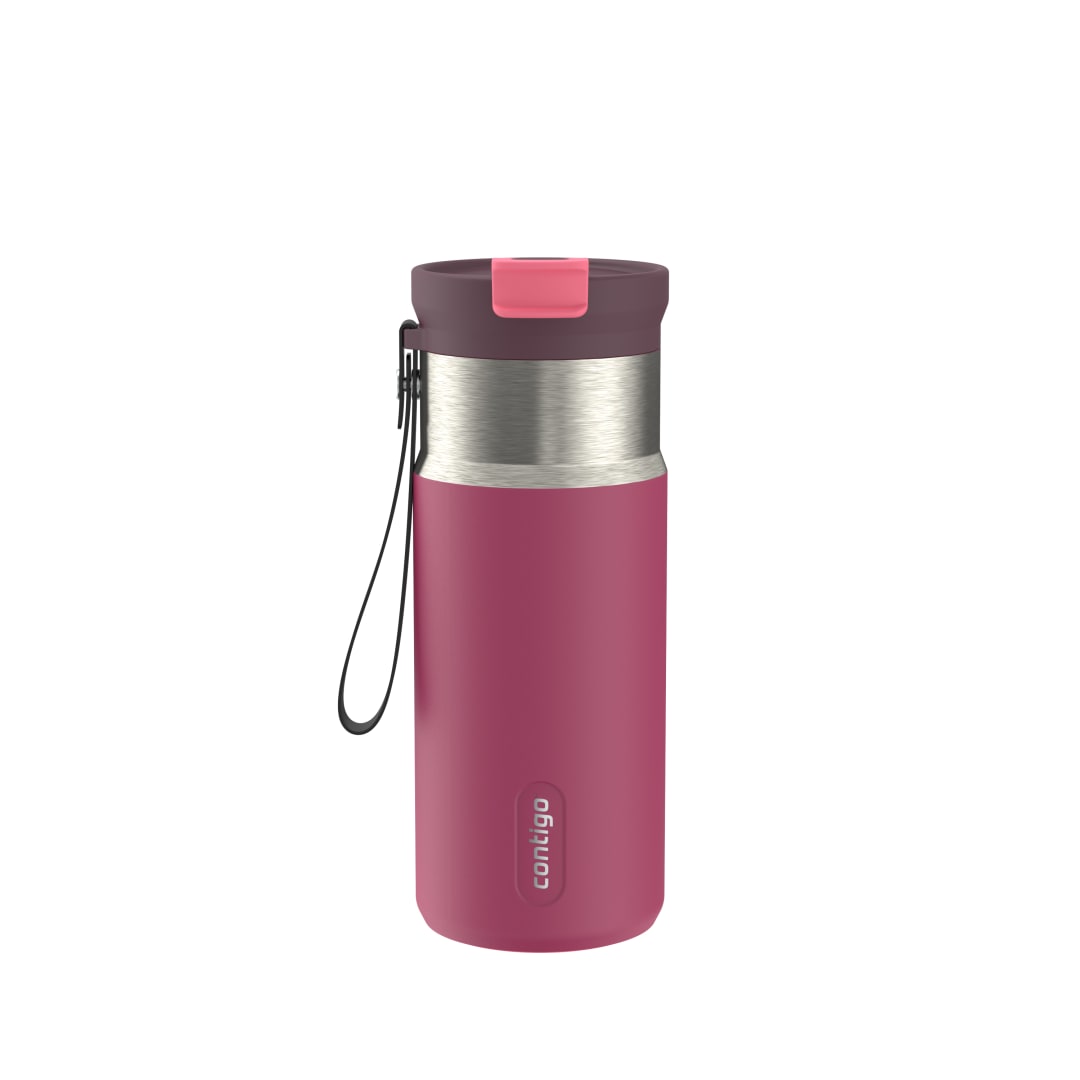 Contigo DualSip 16 oz Compact Leakproof Insulated Water Bottle with 2-Way Lid

