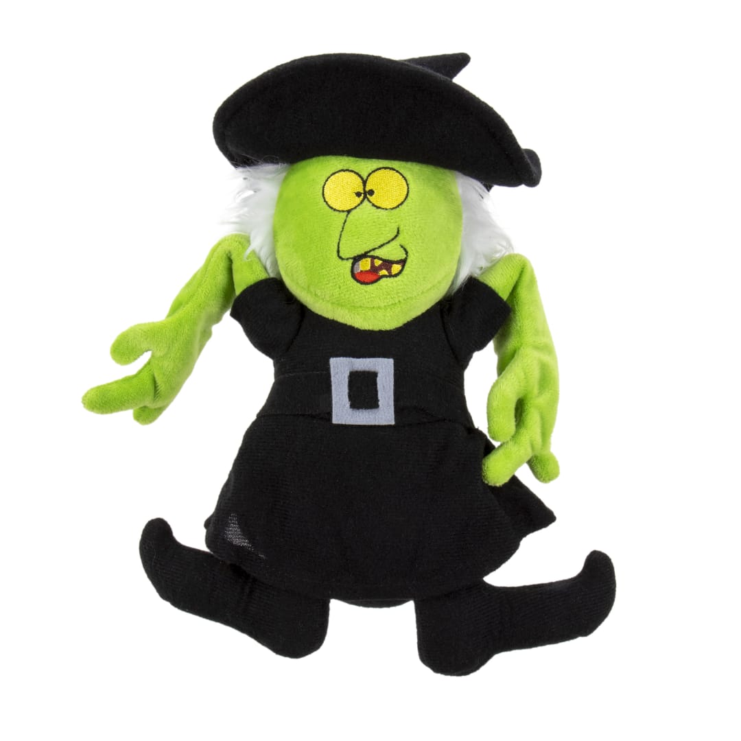 goDog Halloween Action Plush Witch Squeaky Plush Dog Toy, Chew Guard Technology