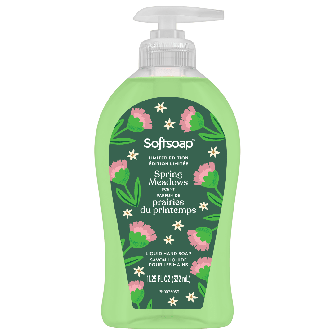 Softsoap Limited Edition Liquid Hand Soap, Seasonal Hand Soap, Paraben Free, pH Balanced, Spring Meadows Scent, 11.25 fl oz Pump Bottle