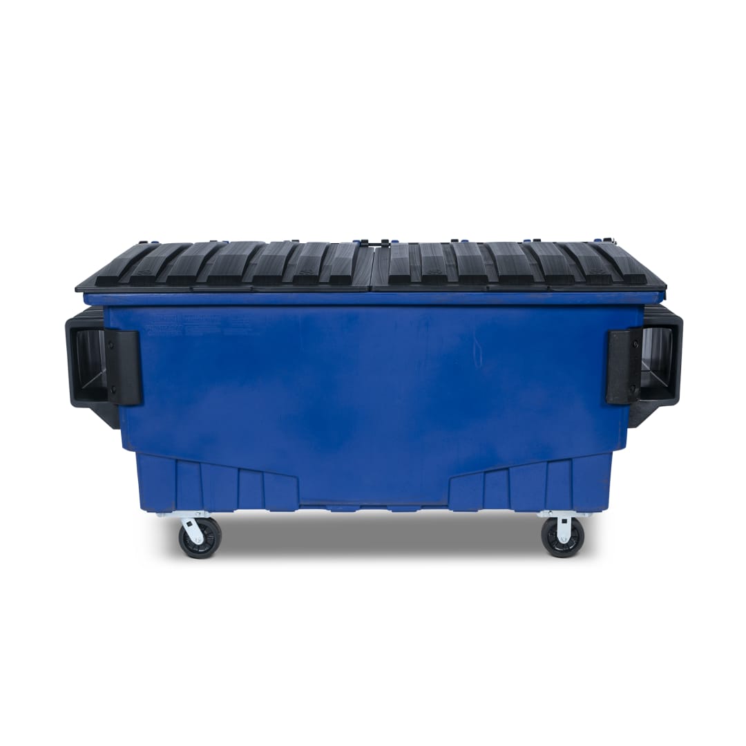 1 Cubic Yard 750 lbs. Capacity Front Load Container - Blue