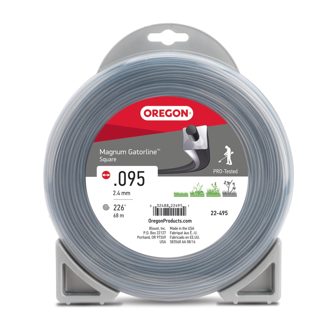 Oregon Magnum Gatorline Square Trimmer Line, .095 inch by 227 Foot, Fits Echo, Stihl, Husqvarna, Ryobi, Troy Bilt