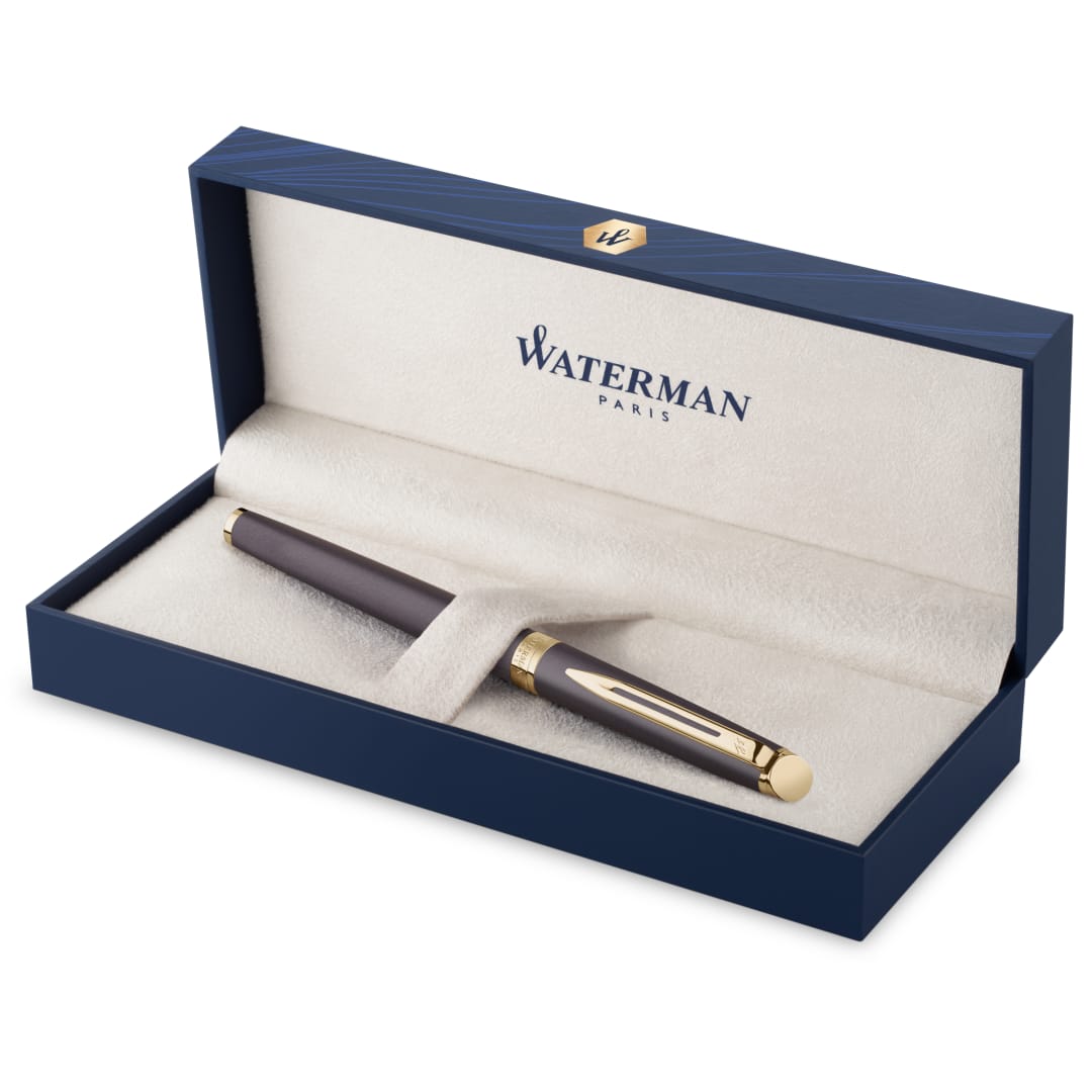 Waterman Hémisphère Pluma estilográfica | La Edición Discreta | Negro lava | plumín mediano de acero inoxidable | estuche de regalo