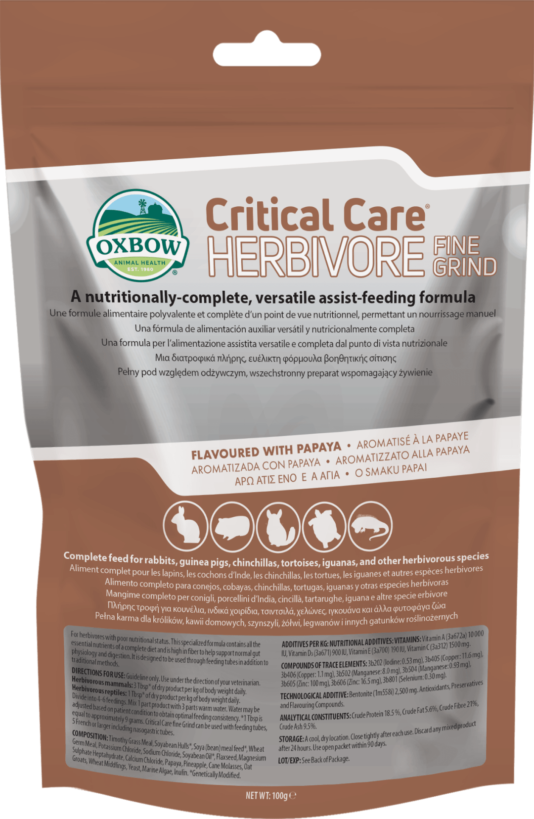 Oxbow Critical Care Herb Fine Grind 100g EUS
