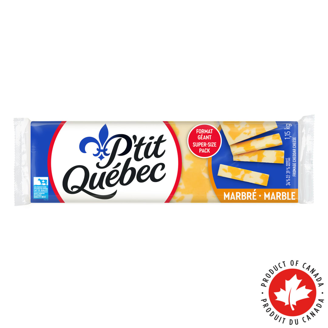P'tit Québec Marble Cheddar Cheese, 1.15kg