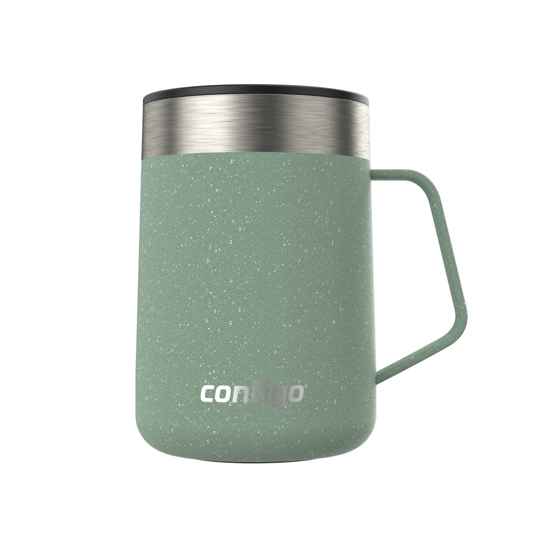 Contigo® Taza Acero Inoxidable Streeterville, con Asa, con Aislamiento al Vacío, 414 ml (14 oz), Verde Menta