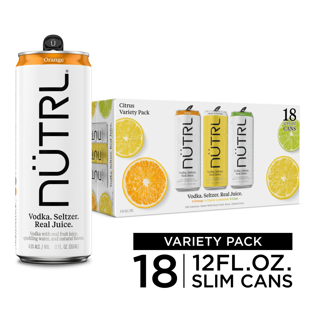 Nutrl Citrus Vodka Seltzer Variety Pack 18 -12 fl oz Cans