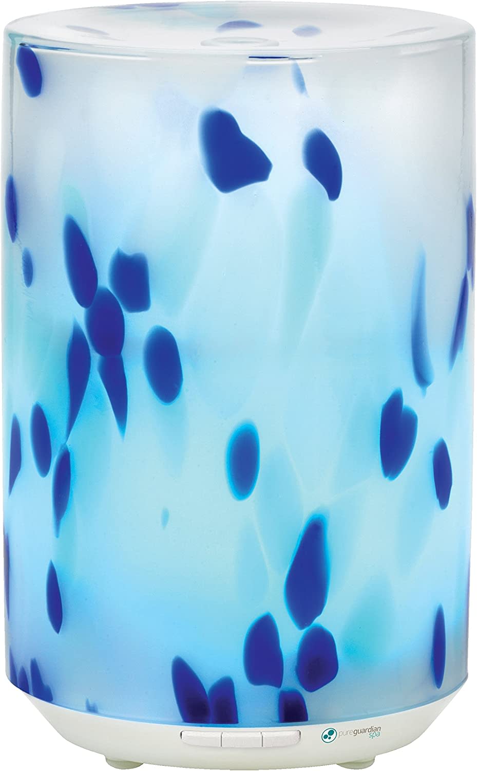 SPA325CA Ultrasonic Cool Mist Glass Aromatherapy Essential Oil Diffuser, by PureGuardian 1-Pack