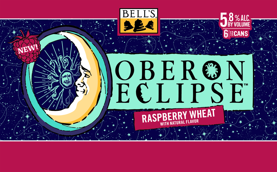 Oberon Eclipse Raspberry Wheat Ale Beer, 6 Pack, 12 fl oz Cans