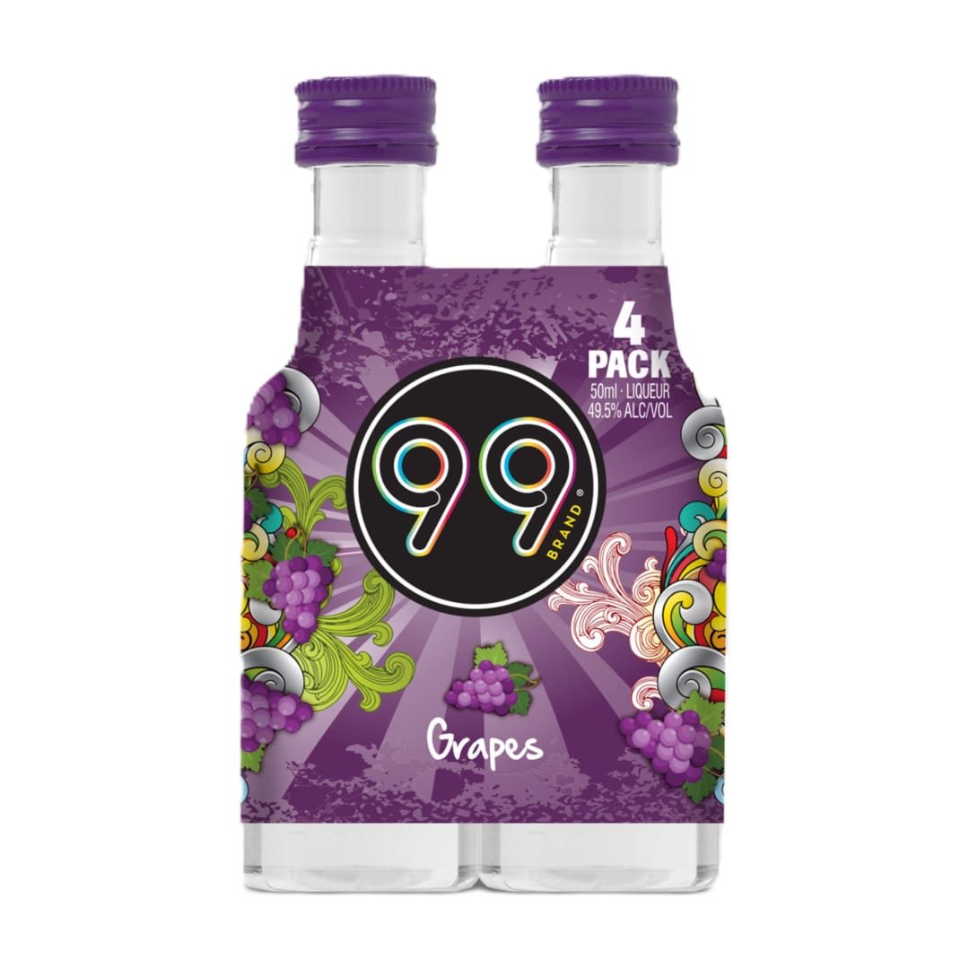 99 Brand Grapes 4 Pack 50ml 99 Proof