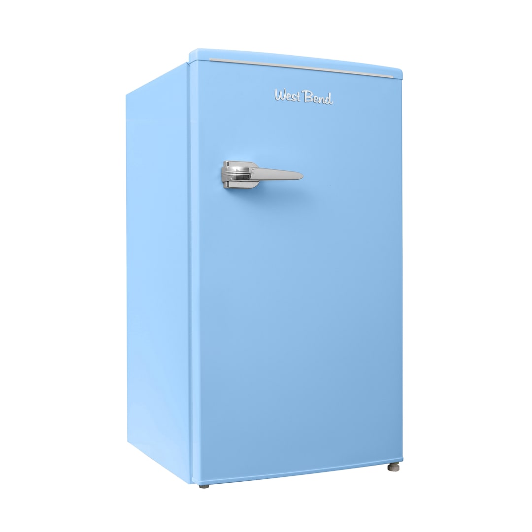 West Bend Retro Compact Refrigerator, Mini-Fridge, 3.0 cu. ft., in Robin Egg Blue (WB0310RCRXRB)