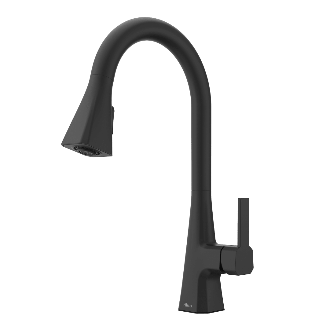 Karava 1-Handle Pull-Down Kitchen Faucet in Matte Black