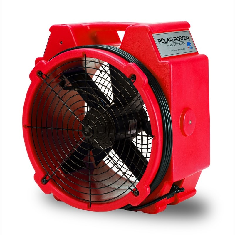 B-Air PB-25 1/4 HP Polar Axial Fan High Velocity Air Mover for Water Damage Restoration Equipment, Red