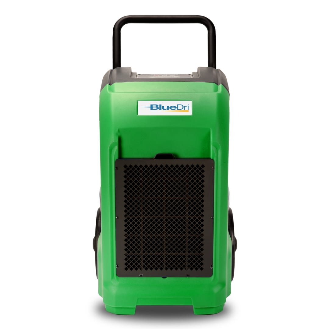 BlueDri BD-76 Water Damage Equipment Industrial Commercial Grade Large Dehumidifier for Home, Basements, Garages, and Job Sites - 76 AHAM/150 Saturation PPD, Pack of 8, Green