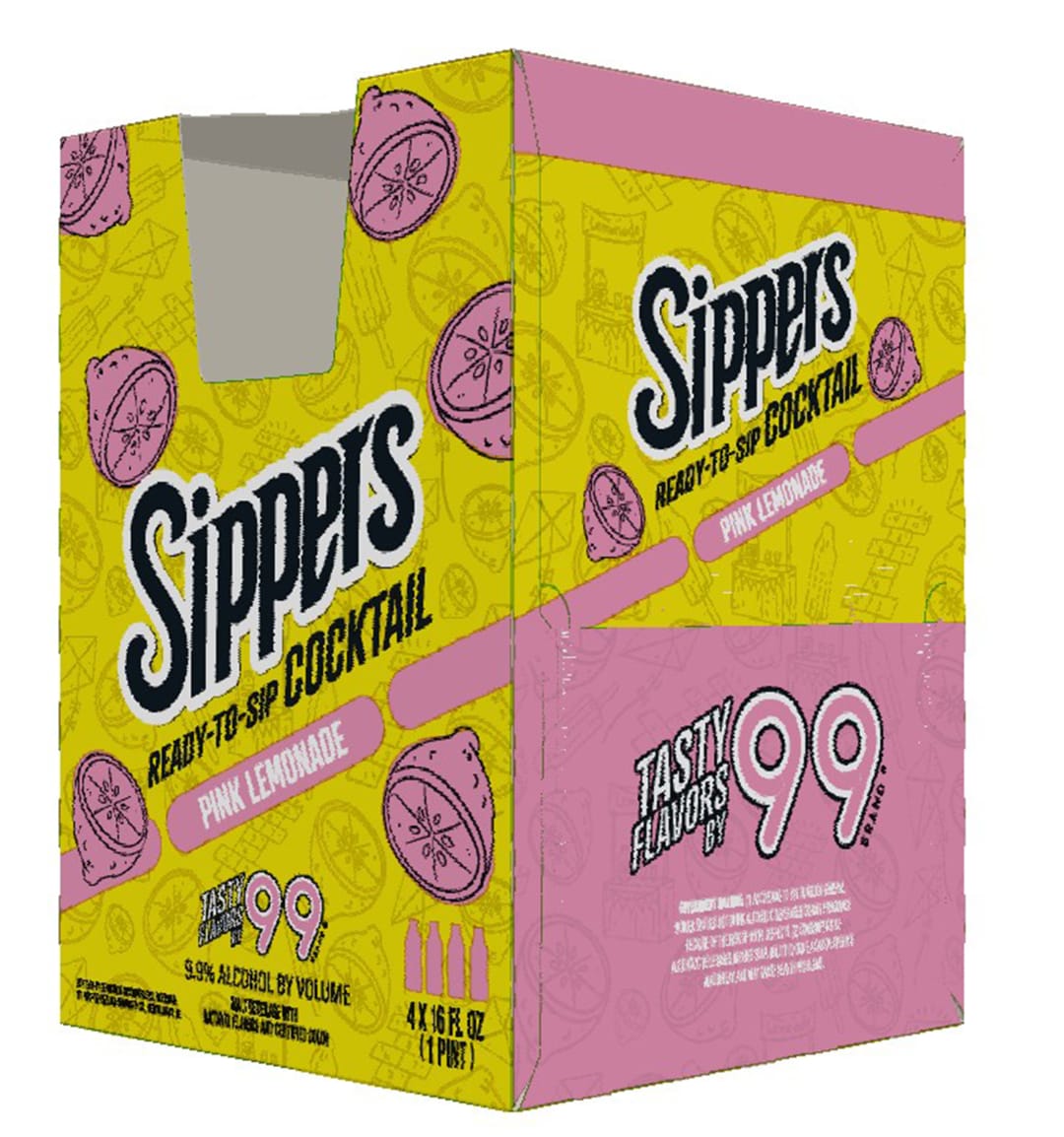99 Pink Lemonade Sippers 4 Pack 16fl oz Can 19.8 Proof