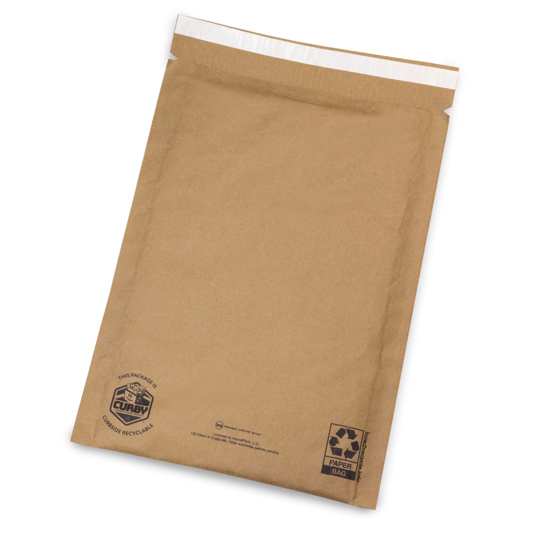 CURBY MAILER Recyclable cushioned paper mailer