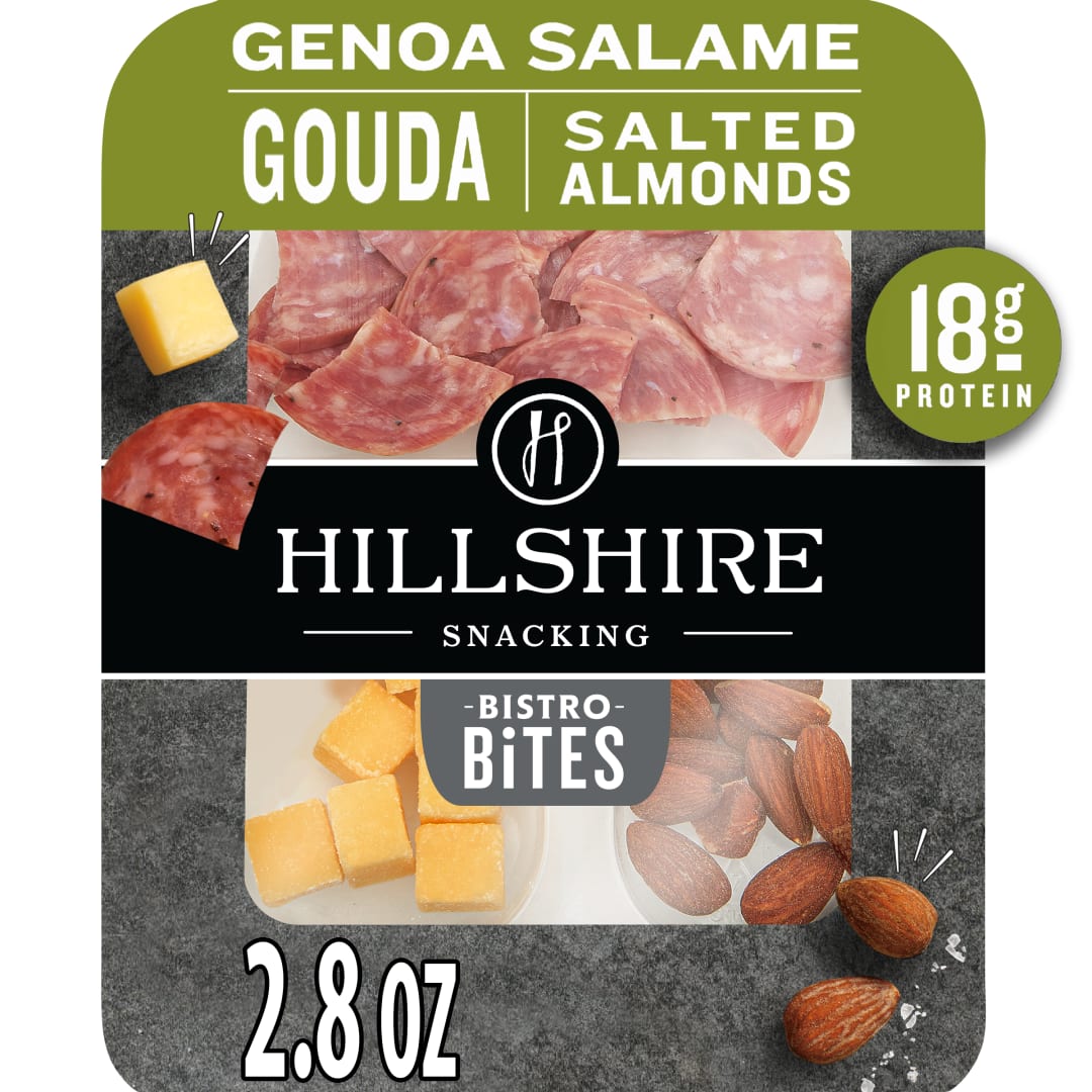 Hillshire Snacking Protein Bistro Bites, Genoa Salami and Gouda Cheese, 2.8 oz