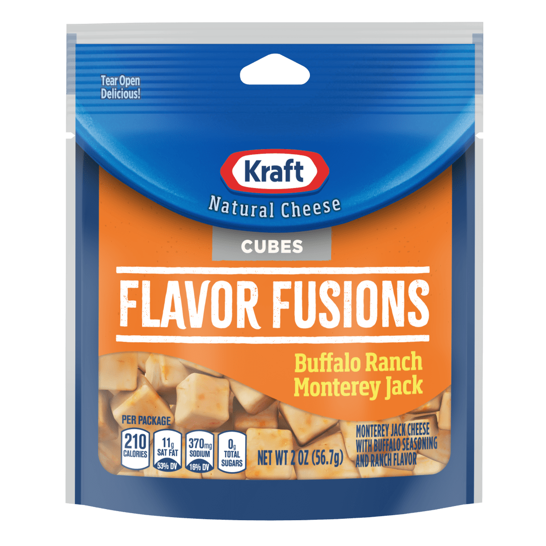 Kraft Natural Cheese Buffalo Ranch Monterey Jack Cubes 2oz Bag