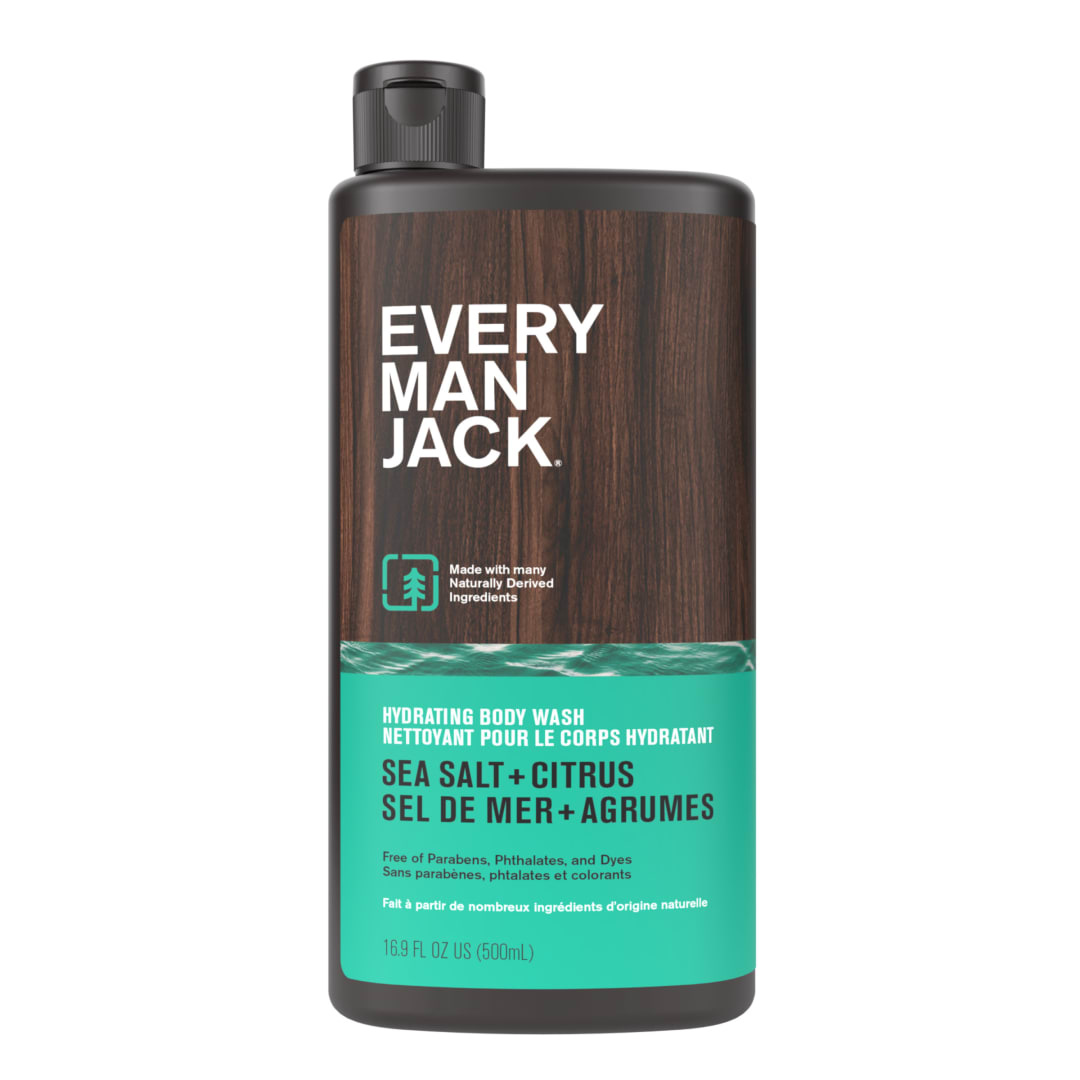 Every Man Jack Sea Salt + Citrus Hydrating Body Wash for Men, Naturally Derived, 500ml