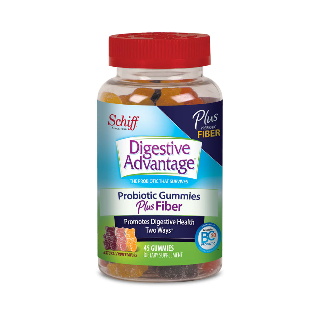 DIGESTIVE ADVANTAGE® Probiotic - Gummies + Fiber 12/45 ct.