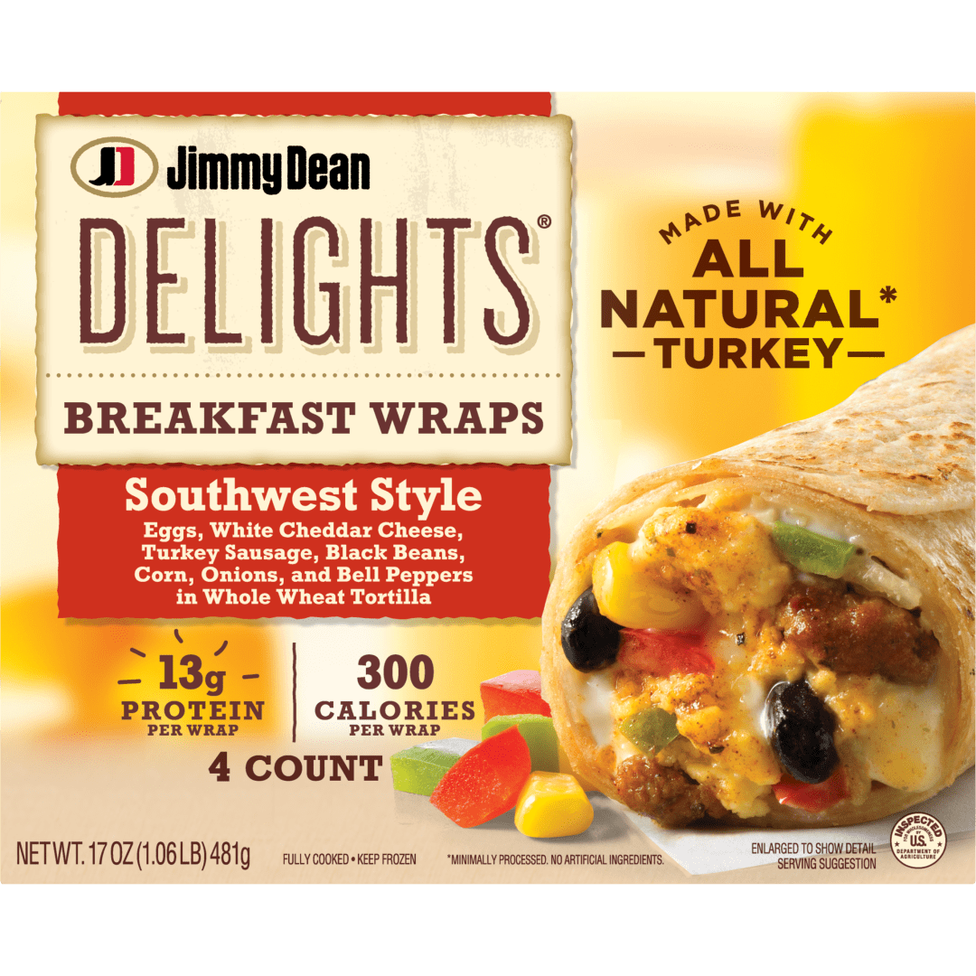 Jimmy Dean Delights Breakfast Wrap, Southwest Style, Frozen, 4 Count