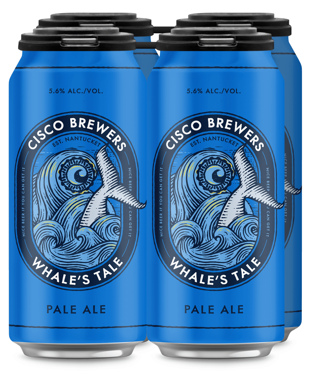 Cisco Brewers Whale's Tale Pale Ale, 4 Pack 16 fl. oz. Cans
