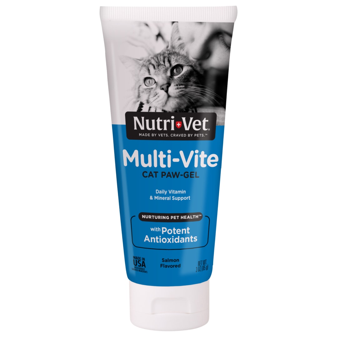 Nutri-Vet Multi-Vite Multivitamin Paw Gel for Cats, Salmon Flavor, 3 oz