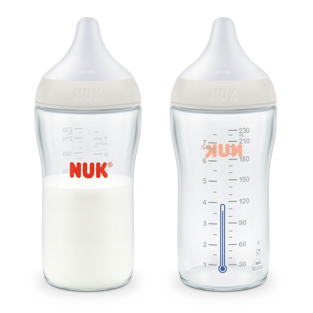 NUK® Perfect Match™ Glass Bottle, 8 oz, 2 pk