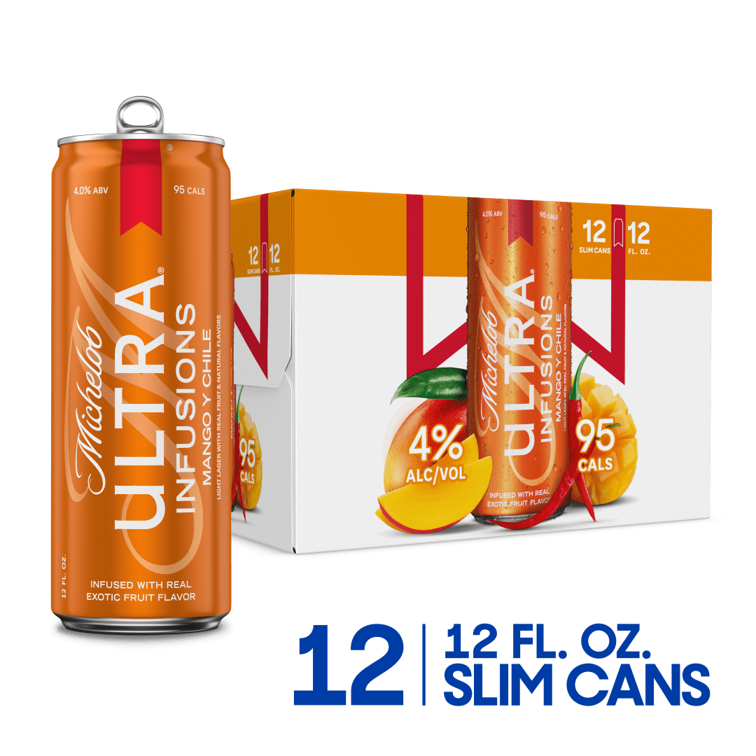 Michelob ULTRA Infusions Mango Y Chile Light Beer, 12 Pack Beer, 12 FL OZ Cans