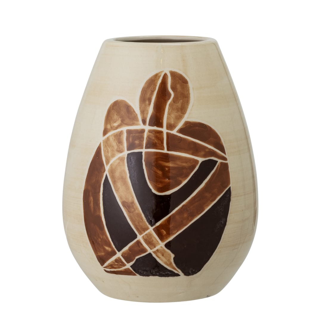82051084 - Jona Vase, Brown, Stoneware STOCK: 64